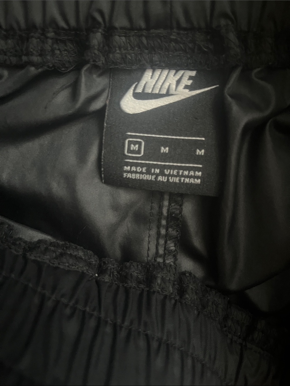 Nike Black Track Joggers with White Swoosh - Picture 3 of 3